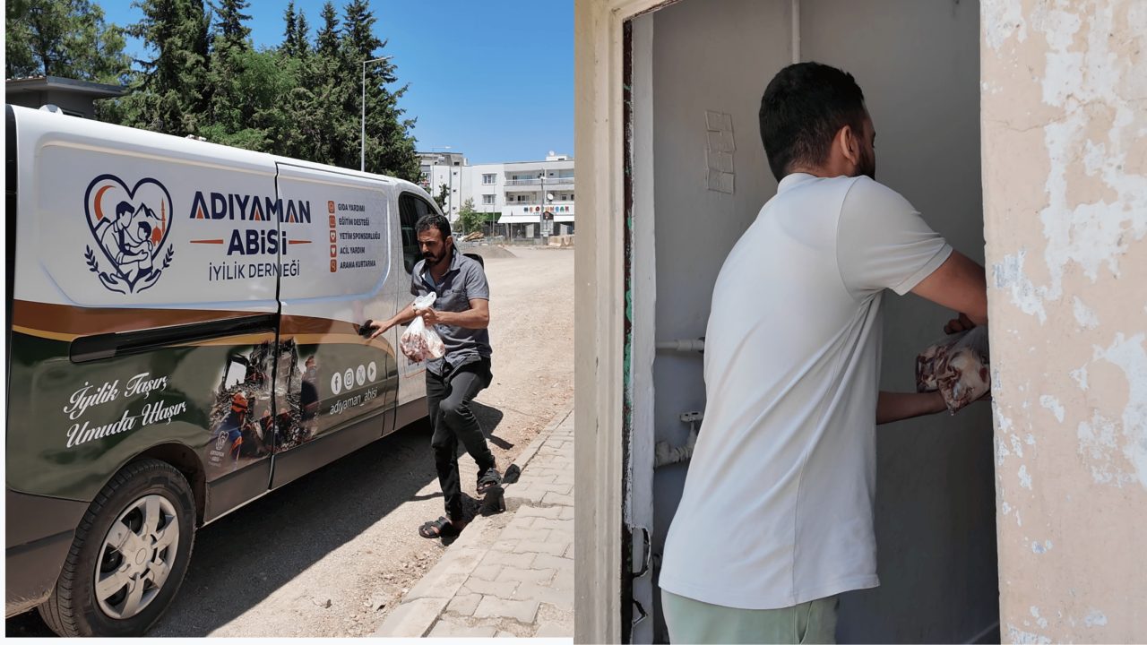 Adıyaman Abisi İyilik Derneği’nden İhtiyaç Sahibi Ailelere Adak ve Et Dağıtımı