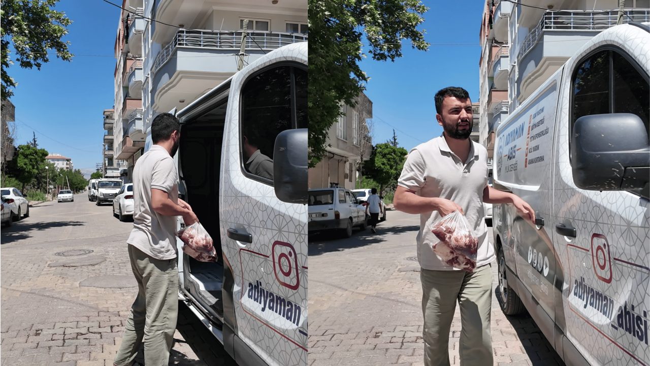 Adıyaman Abisi İyilik Derneği’nden İhtiyaç Sahibi Ailelere Adak ve Et Dağıtımı
